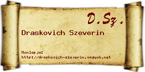 Draskovich Szeverin névjegykártya